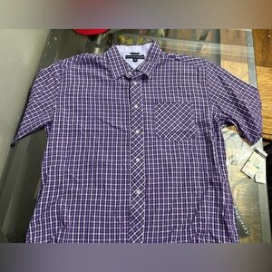 Tommy Hilfiger Men's Purple Plaid Button Down Shirt